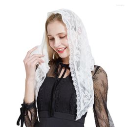 Scarves Woman Floral Pattern Sheer Shawl For Ladies Summer Travel Breathable Wedding Funerals Pray