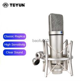 Microphones Studio Recording Microphone Kit with Metal Shock Mount Microphone For Computer Podcast Gaming Recording Singing Podcast Live HKD230818