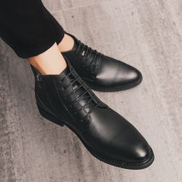 Boots Formal Leather Chelsea Men Elegant Autumn Shoes For Dress Ankle Leisure Business Male Oxfords 230817