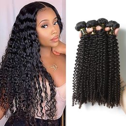 Kinky Curly Hair Bundles 100% Human Hair Bundles Deal Remy Nature Colour 1/3/4 Hair Bundles Extensions Human Hair