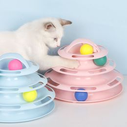 Other Cat Supplies 4 Levels Cats Toy Tower Tracks Toys Interactive Intelligence Training Amusement Plate Pet Products Tunnel 230817