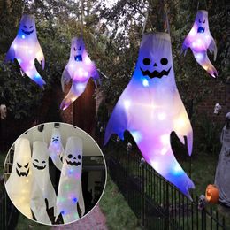 Other Event Party Supplies Large LED Halloween Outdoor Light Hanging Ghost Dress Up Glowing Spooky Lamp Horror Props Home Bar Decoration 230818