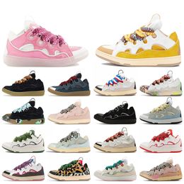 Fashion 2023 Designer Lavins Shoes Womens Platform lavina Leather Curb Casual lavin Sneakers Embossed Mother Nappa Calfskin Double woven laces Sports trainers