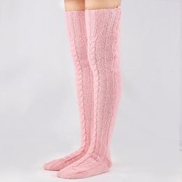 Women Socks Womens Warm Knitted Thigh High Boot Extra Long Winter Stockings Over Knee Skin-Friendly