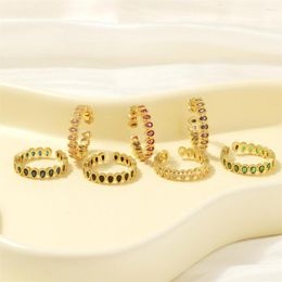 Wedding Rings Gold Colour Stackable Finger For Women Adjustable Engagement Water Drop Zircon Minimalist Fashion Jewellery Accessories