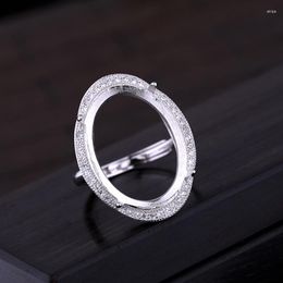 Cluster Rings 925 Sterling Silver 6x8 7x9 8x10 10x12 12x16 13x17 15x20mm Semi Mount Ring Engagement Wedding Women Wholesale