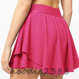 2023 Lu women yoga tennis court rival skirt Pleated Gym Clothes Womens Designer Clothing outdoor sport Running Fitness Golf Pants Shorts Sports Back Waist