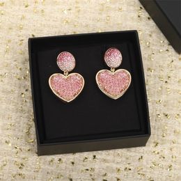 Charm Fashion Earrings Jewelry Original Design High End Lovely Love Heart Gorgeous Luxury Eardrop Fashionable With Box Can Be Gift 230816