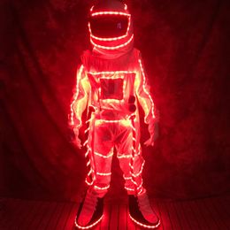 LED Light Astronaut costume Colorful lighting Fancy Dress Party carnival Anime stage perform show
