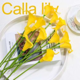 Decorative Flowers Wreaths 3/5PCS Calle Lily Artificial for Decoration Wedding Supplies Bridal Bouquet Table Centrepieces Home Decor PU Fake Flower HKD230818