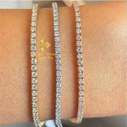 Selling Pass Diamond Tester Iced Out Gra Certificates 2mm 3mm 4mm 5mm 6.5mm Vvs1 Moissanite Diamond Tennis Bracelets Men