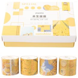 Gift Wrap 20 Rolls Decorative Printing Tape Aesthetic Washi Journaling Supplies Time Scrapbook Thin Tapes Japanese Paper Vintage Crafts