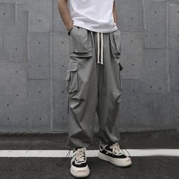 Men's Pants Japanese Street Retro Overalls Trousers Men & Women Trendy American Loose Straight Ankle-Tied Casual