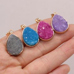 Pendant Necklaces 10 PCS Wholesale Price Natural Crystal Irregular Cluster Colourful Jewellery DIY Necklace Earring Accessories Gift