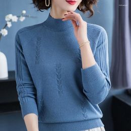 Women's Sweaters 2023 Autumn Winter Pullover Sweater Women Turtleneck Long Sleeve Casual Knitted Warm Female Jumper Ladies Black Top