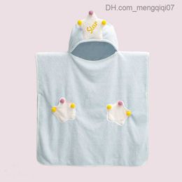 Towels Robes Cute cartoon children's bath towel absorbent quick drying hood baby bath towel zipper clothing boy and girl bath towel sleeping bag Z230819