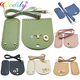 Bag Parts Accessories 3Pcs/Set Leather Bag Strap Handmade Handbag Woven High Quality Bag Bottoms With Hardware Accessories for DIY Shoulder Handbag 230818