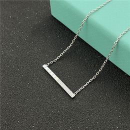 luxury necklace custom pendant Necklace mens Jewellery woman ice block shaped 18K rose gold silver diamond chain designer jewelrys for women birthday party gift