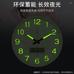 Wall Clocks Brand High-quality Luminous Clock Bedroom Silent Living Room Household Quartz Fashionable Watch Electronic