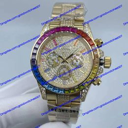 Best quality Wristwatches Cosmograph 116508 40mm Yellow Gold chronograph Working ETA 2813 Movement Automatic Mens watch Watches Diamond dial Luxury men's watch