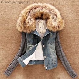 Women's Jackets 2019 Women Spring Denim Jacket faux fur Casual Clothing Overcoat Tops Female Jeans Coat Y200101 Z230818