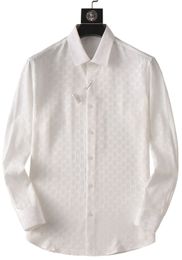 Designer camicie da uomo in abito da uomo Business Casual Classic Classicry Shirt Brands Uomini Spring Slim Gucc Chemes Bibri.