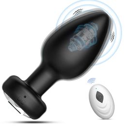 Anal Toys Anal Plug Butt Vibrators Remote Control Prostate Massager With Diamond Men Sex Toys HKD230818