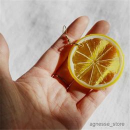 Charm Fruit Resin Earrings Novel Fruit Earrings Personalised Gifts Lemon Slice Earrings Gifts Suitable for Women R230830