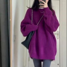 Women's Sweaters 2023 Pullovers Solid Casual Long Sleeve Autumn Knitwear Clothing Pull Femme All-match Elegant Lovely Aesthetic V524