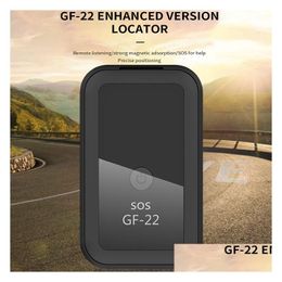 Car Gps Accessories Gf22 Tracker Strong Magnetic Small Location Tracking Device Locator For Cars Motorcycle Truck Recording Drop D Dhoyd