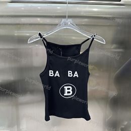 Womens Tank Top T Shirt Designer Knit Camis Monogram Print Sleeveless Halter Fashion Pullover Casual Waistcoat