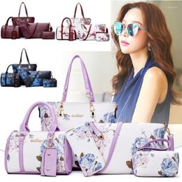 Evening Bags 2023 Women's Shoulder Bag Handbag Style Leather Fashion Six Piece Set Of Plum Blossom Pattern Chinese Single PU