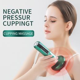 Other Massage Items Tricolor Electric Massager GuaSha Anti Cellulite Vacuum Suction Cup Beauty Health Scraping Infrared Heat Slimming Massage Thera 230818