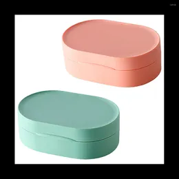 Bath Accessory Set Travel Soap Container 2PCS Case Plastic Holder Bar