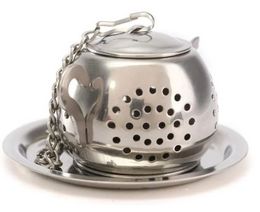 3.8Cm Teapot Shaped 304 Stainless Steel Herbal Pot Infuser Strainers Filter Tea Ball 0523