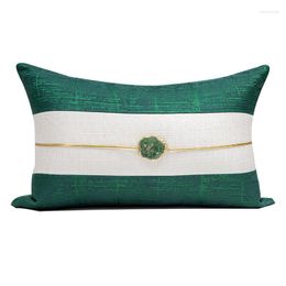 Pillow Solid Green Gem Cover Home Decorative Waist Sofa Car Chair S Light Luxury