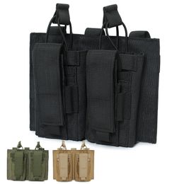 Tactical Mag Double Magazine Pouch Bag Outdoor Sports Backpack Vest Gear Accessory Holder Cartridge Clip Pack NO11-573B