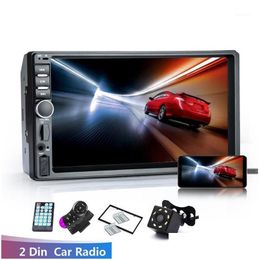 Car Audio Radio 2 Din Hd 7 Touch Sn Stereo Bluetooth Hands Fm Reverse Image With / Without Camera 12V 7018B1 Drop Delivery Mobiles M Dhfs2