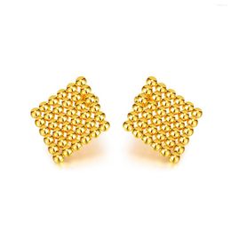 Stud Earrings Gold Color Electroplate Square High Quality Diy Accessories Exaggerated Steel Titanium Jewelry
