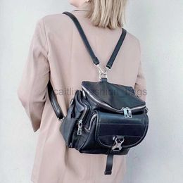 backpack Square Women's Rock Punk Handbag Designer Shoulder Cross Body Bag Multi Pocket Ins caitlin_fashion_bags