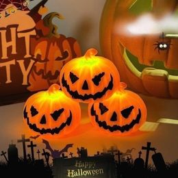 Other Event Party Supplies Halloween Pumpkin Lamp Ghost Horror Candle LED Retro Small Oil Props Decorations For Home 230818