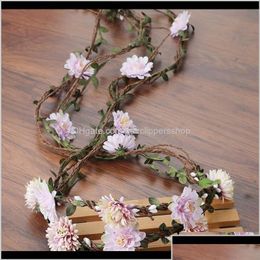 Hair Accessories Haimeikang Head Wreath White Bridal Headpiece Hairbands Crown Women H Qyllmj 51Pyv Pnofx Drop Delivery Products Dhzjk