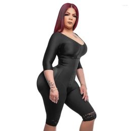 Women's Shapers Fajas Colombianas Reductora Girdle Small Waist Trainer Bodysuit Women Lace With Bracelet And Sleeve Guitar Curves