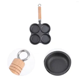 Pans Four Hole Omelette Stencils Cakes Egg Frying Holes Cooker Non Stick Mold Cast Iron Kitchen Accessory Cooking Pot