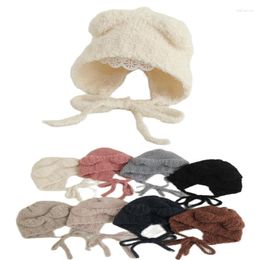 Berets Cute Baby Hat Girls Winter Parent-Child Soft Plush Warm Earflaps Cap Kids Skullies Beanies Knitted Hats Toddler Bonnet Adult