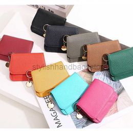 Wallets Women's leather small wallet denim cute wallet casual minimalist design short wallet Rfid solid Colour card holderstylishhandbagsstore