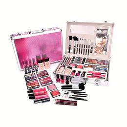 Matte Shimmer Eyeshadow and Concealer Set with Lipstick and Makeup Brush - Perfect Mother's Day Gift for Mom