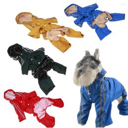 Dog Apparel Large Raincoat Waterproof Rain Clothes Reflective Jumpsuit For Big Medium Dogs Golden Retriever Outdoor Pet Clothing Coat