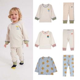 Pyjamas Children S Home Clothes 23 Autumn and Winter BC Boys Girls Cotton Printed Baby 230818