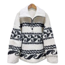 Isabel Marant Etoile Marner Sweater Women Zipper Sweaters Half-zip Fleece Coat PVSQ